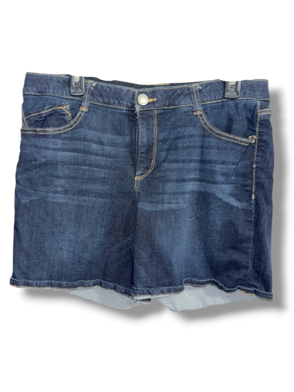 Wit & Wisdom Women's Dark Wash Denim Jean Shorts Inner Band NWOT